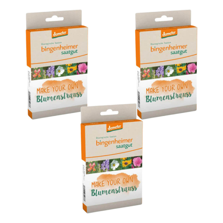 Bingenheimer Saatgut - Make your own Blumenstrauß - 3er Pack