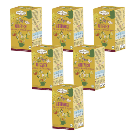 Shoti Maa - Aufgeweckt - Zitrone, Apfel & Ingwer - 16x2 g - 6er Pack