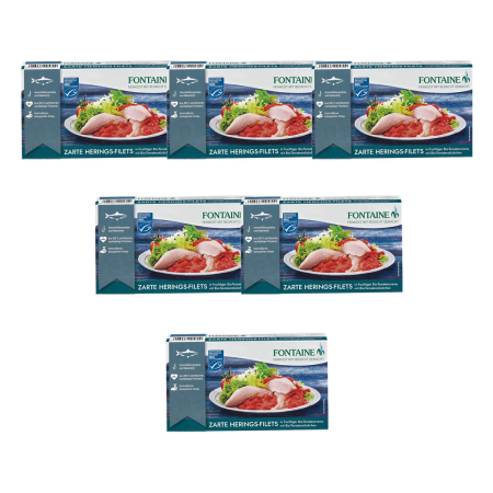 Fontaine - Zarte Heringsfilets in Bio-Tomatencreme mit Tomatenstückchen - 200 g - 6er Pack