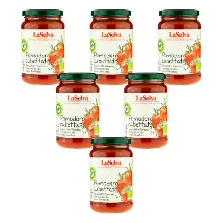 LaSelva - Pomodoro cubettato - Gewürfelte Tomaten - 340 g - 6er Pack