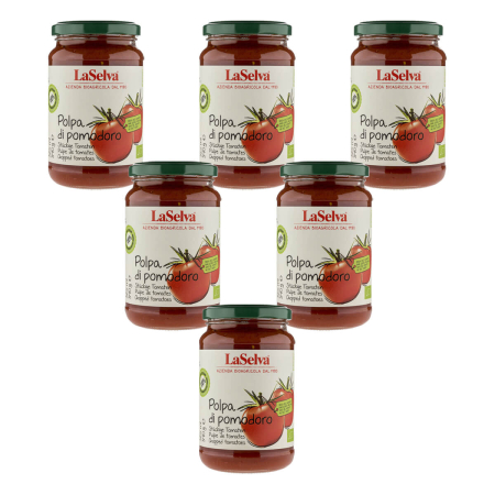 LaSelva - Polpa di pomodoro - Stückige Tomaten - 340 g - 6er Pack