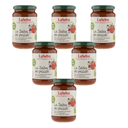 LaSelva - Kinder Tomatensauce mit Gemüse - Salsa dei Piccoli - 340 g - 6er Pack