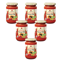 Zwergenwiese - Tomatensauce Papaya-Chili - 340 ml - 6er Pack