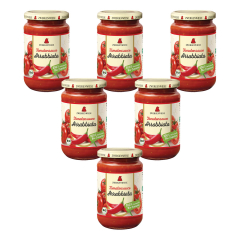 Zwergenwiese - Tomatensauce Arrabbiata - 340 ml - 6er Pack