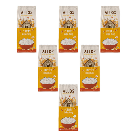 Allos - Dinkel Honig Poppies - 300 g - 6er Pack