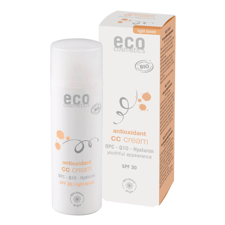 eco cosmetics - CC Creme LSF 30 hell getönt mit OPC Q10 und Hyaluron - 50 ml