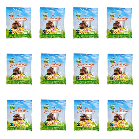 Ökovital - Choco-lini mini bio-Schokolinsen - 100 g - 12er Pack