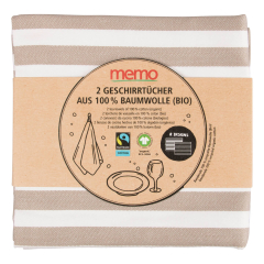 memo - Geschirrtücher Baumwolle 2 Stück - 1 Pack