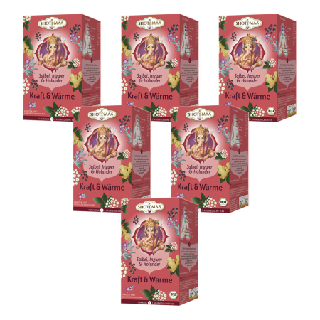 Shoti Maa - Kraft und Wärme - Salbei, Ingwer & Holunderblüte - 32 g - 6er Pack