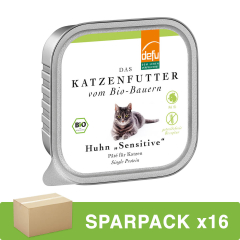 defu - Katze Paté mit Huhn - 100 g - 16er Pack