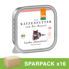defu - Katze Paté mit Lachs - 100 g - 16er Pack