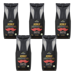 Herbaria - Josef Kaffee ganze Bohne bio - 1 kg - 5er Pack