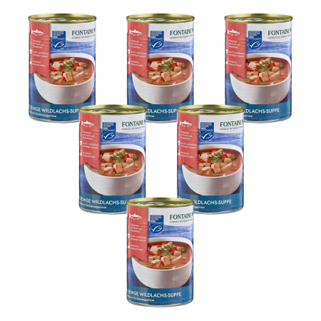 Fontaine - Cremige Wildlachs-Suppe mit feinem Bio-Gartengemüse - 400 ml - 6er Pack