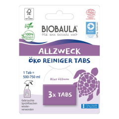 Biobaula - Öko-Reiniger-Tabs Allzweck - 3 Tabs - 1er Pack