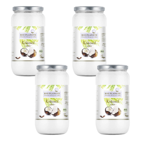 BIO PLANÈTE - Kokosöl nativ - 950 ml - 4er Pack