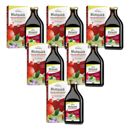 Herbaria - Blutquick bio - 500 ml - 6er Pack