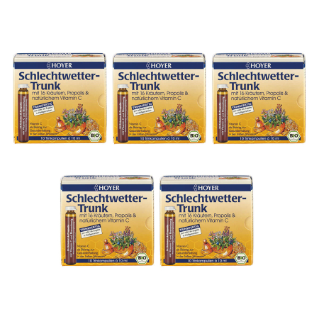 Hoyer - Schlechtwetter-Trunk Trinkampullen - 100 ml - 5er Pack