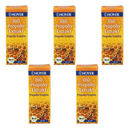 Hoyer - Propolis Extrakt flüssig bio - 30 ml - 5er Pack