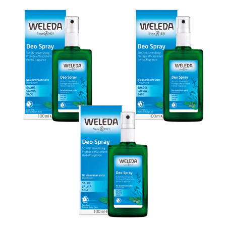 Weleda - Salbei Deodorant - 100 ml - 3er Pack