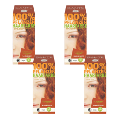 Sante - Pflanzen-Haarfarbe flammenrot - 100 g - 4er Pack