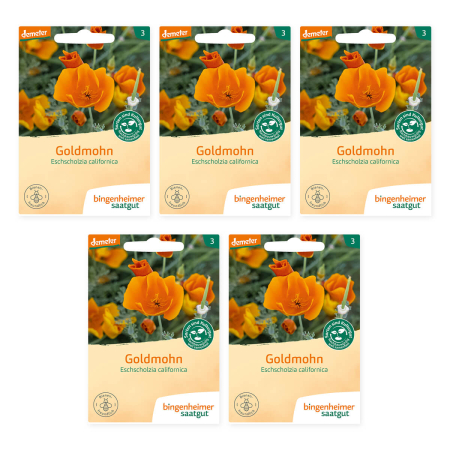 Bingenheimer Saatgut - Goldmohn - 5er Pack