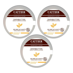 Cattier - Sheabutter mit Honigduft - 100 g - 3er Pack