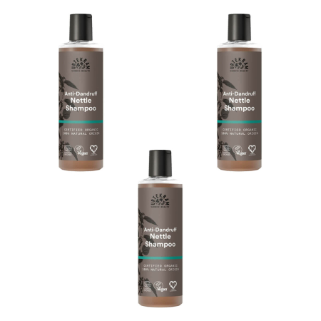Urtekram - Brennessel Shampoo gegen Schuppen - 250 ml - 3er Pack