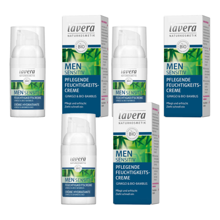 lavera - Men sensitiv Pflegende Feuchtigkeitscreme - 30ml - 3er Pack