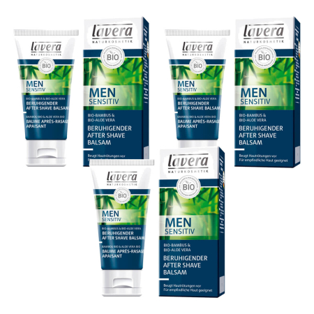 lavera - Men sensitiv Beruhigender After Shave Balsam - 50ml - 3er Pack