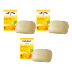 Weleda - Calendula-Pflanzenseife - 100 g - 3er Pack