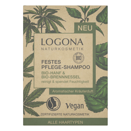 Logona - Festes Pflege Shampoo bio-Hanf und bio-Brennnessel - 60 g