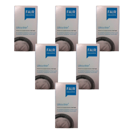 FAIR SQUARED - Kondom ultra thin 10 Stück - 6er Pack