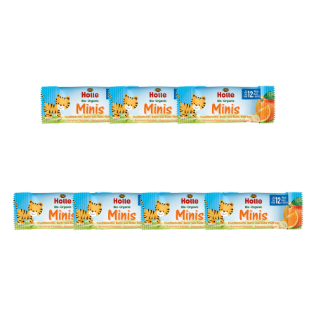 Holle - Fruchtschnitte Minis Banane Orange - 100 g - 7er Pack