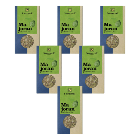 Sonnentor - Majoran geschnitten bio Packung - 10 g - 6er Pack