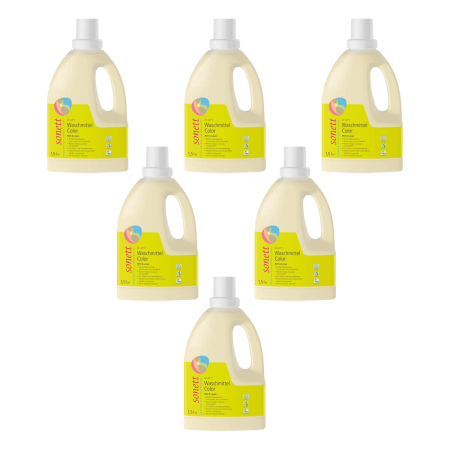 Sonett - Waschmittel Color Mint und Lemon 30° 40° 60°C - 1,5 l - 6er Pack