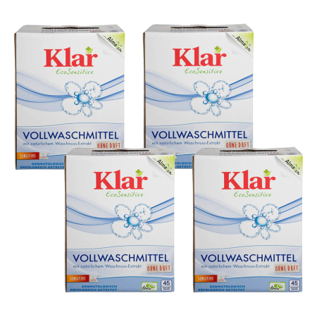 Klar - Vollwaschmittel - 2,475 kg - 4er Pack
