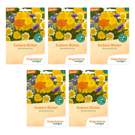 Bingenheimer Saatgut - Essbare Blüten - 5er Pack
