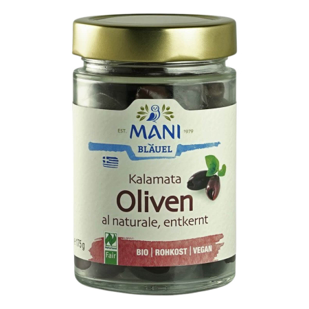 MANI Bläuel - Kalamata Oliven al naturale entkernt bio - 175 g