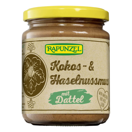 Rapunzel - Kokos- und Haselnussmus mit Dattel - 250 g
