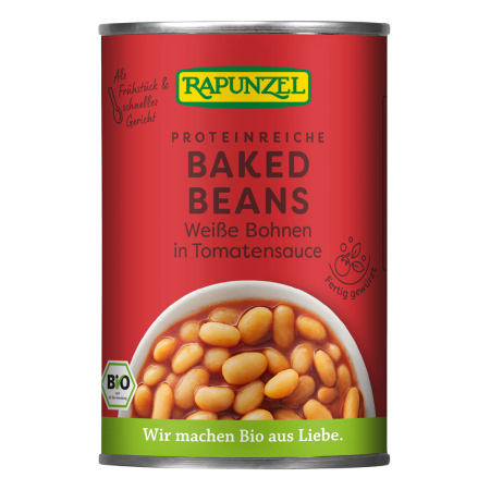 Rapunzel - Baked Beans in der Dose weiße Bohnen in Tomatensauce - 400 g