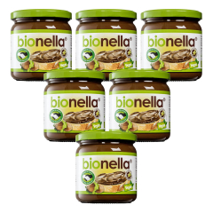 Bionella - Nuss-Nougat-Creme vegan HIH - 400 g - 6er Pack