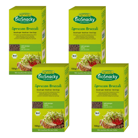 Rapunzel - Sprossen-Broccoli bioSnacky - 150 g - 4er Pack