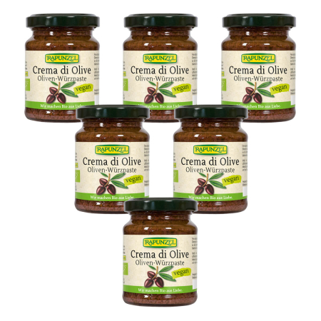 Rapunzel - Crema di Olive Oliven-Würzpaste - 120 g - 6er Pack