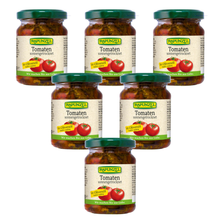 Rapunzel - Tomaten getrocknet in Olivenöl - 120 g - 6er Pack