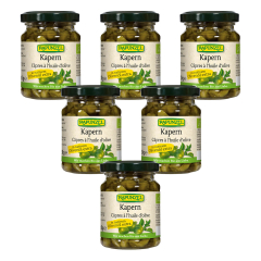 Rapunzel - Kapern in Olivenöl - 120 g - 6er Pack