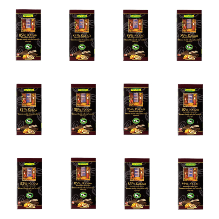 Rapunzel - Bitterschokolade 85% Kakao HIH - 80 g - 12er Pack