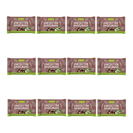 Rapunzel - Zartbitter Schokolade 60% mit ganzen Nüssen HIH - 100 g - 12er Pack
