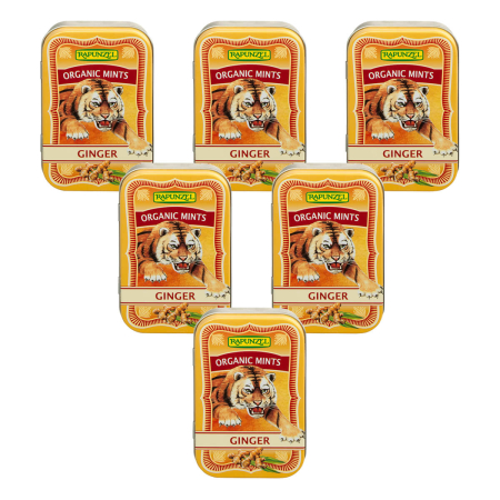 Rapunzel - Organic Mints Ginger HIH - 50 g - 6er Pack