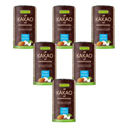 Rapunzel - Kakao mit Kokosblütenzucker - 250 g - 6er Pack