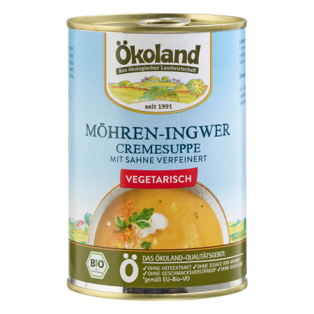 ÖKOLAND - Möhren-Ingwer-Cremesuppe vegetarisch - 400 g